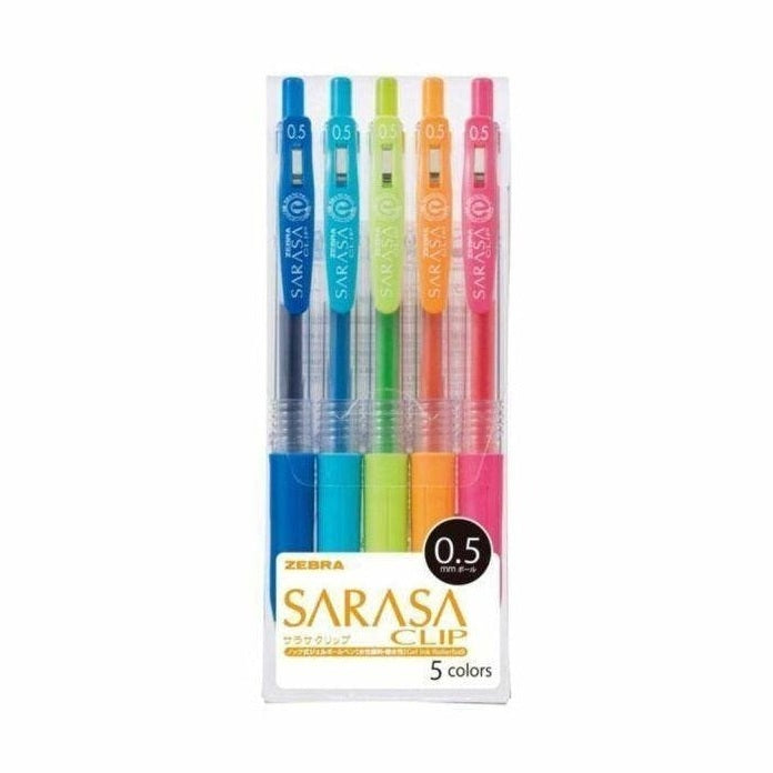 Zebra Sarasa Clip Pen 0.5mm 5-colour Set