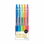 Zebra Sarasa Clip Pen 0.5mm 5-colour Set