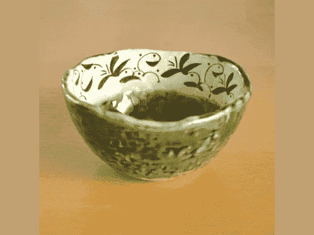Seto Oribe Floral Arabesque Bowl