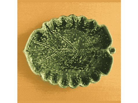 Seto Oribe Leaf Platter cm