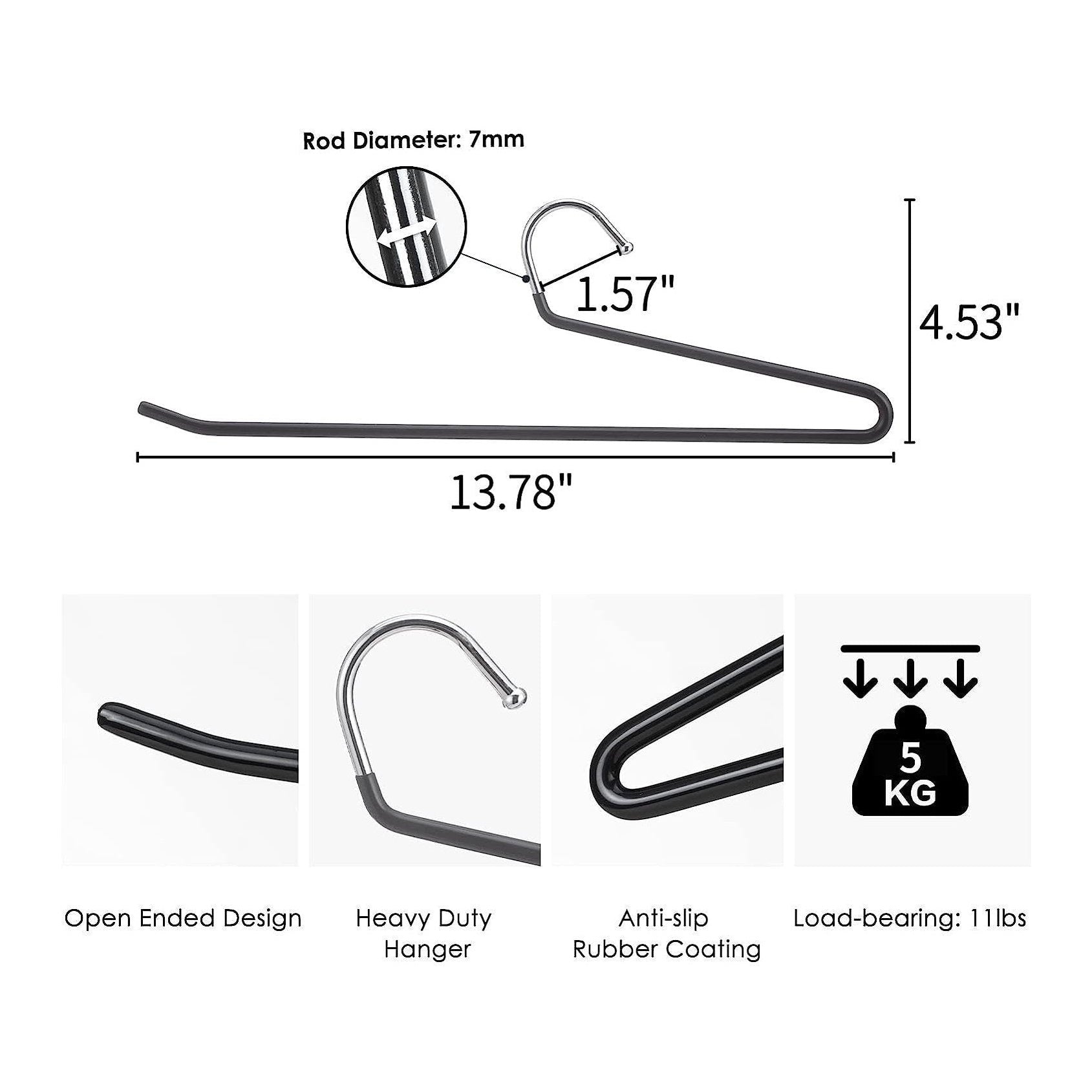 Shimoyama Anti-Slip Trouser Hangers 5pcs