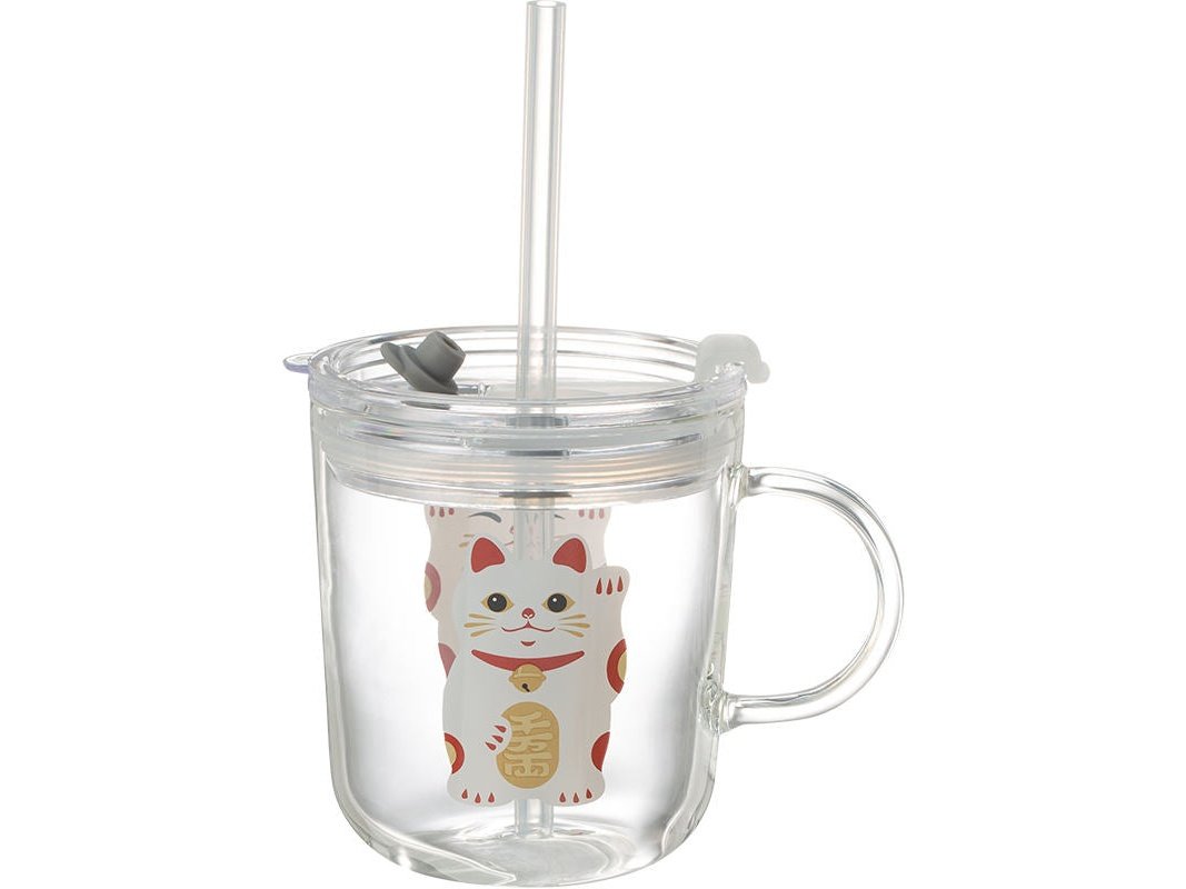 Shimoyama Borosilicate Glass Mug with Straw