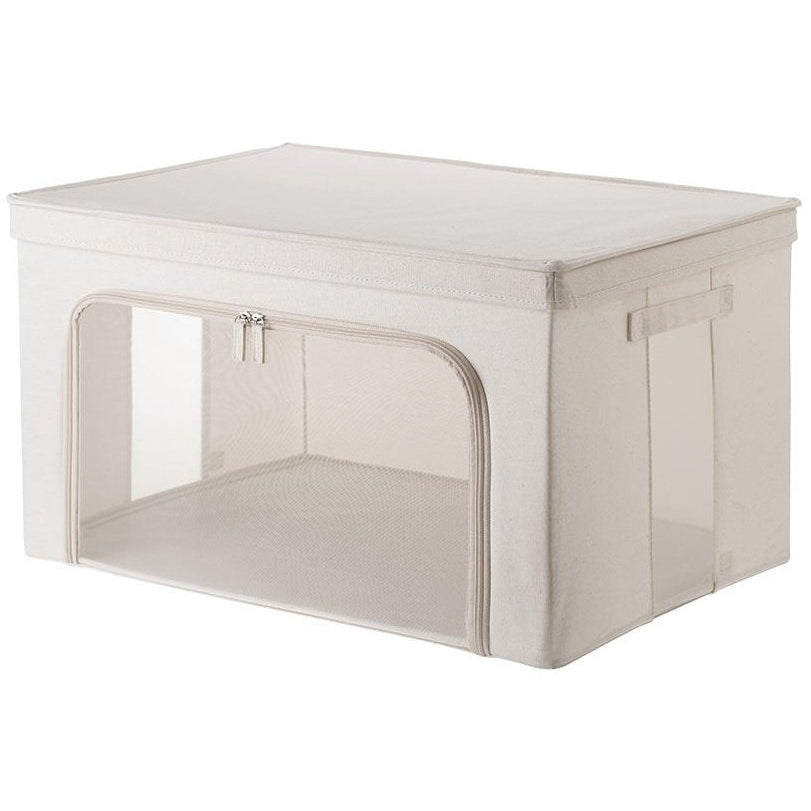 Shimoyama Foldable Linen Storage Box with Clear Windows 90L