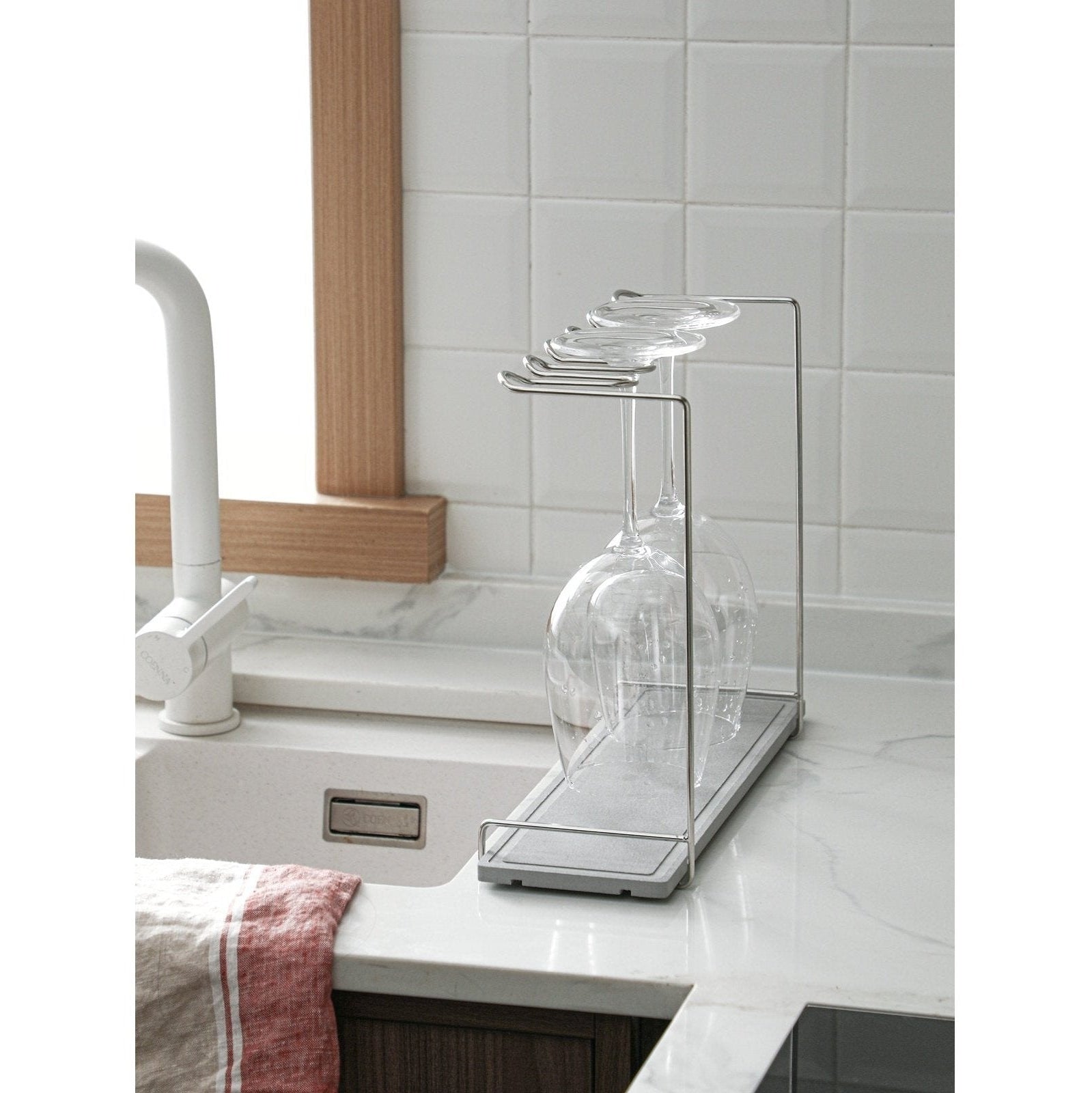 Shimoyama Stainless Steel Diatomite Wine Glass Drainage Rack