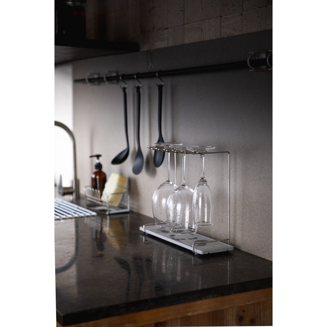 Shimoyama Stainless Steel Diatomite Wine Glass Drainage Rack
