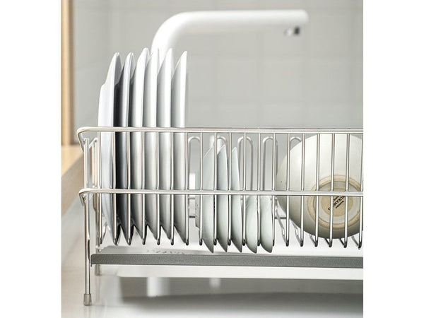 Shimomura Kihan Tsubamesanjo 42666 Dish Drainer Rack, Made in Japan, Smart Stainless Steel Dish Drainer Rack, Stand Up Dishes