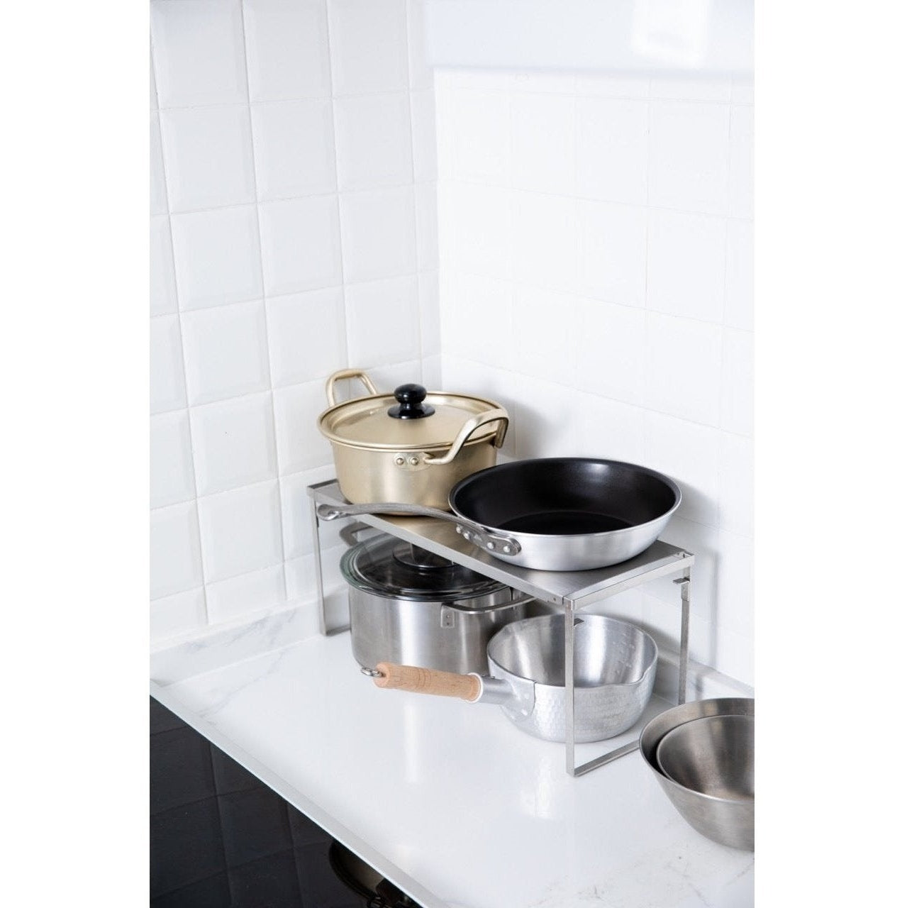 Shimoyama Stainless Steel Telescopic Storage Rack Shelf