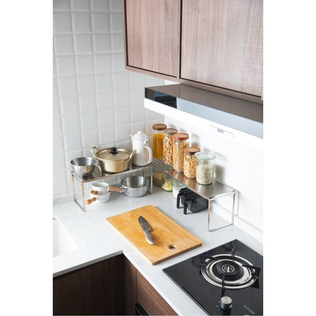 Shimoyama Stainless Steel Telescopic Storage Rack Shelf