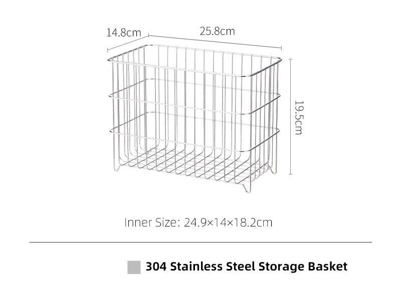 Shimoyama Stainless Steel Tall Wire Storage Basket