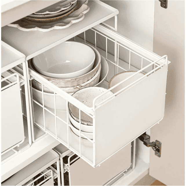 Shimoyama 1 Tier Iron Kitchen Storage Organiser with Lid - Large
