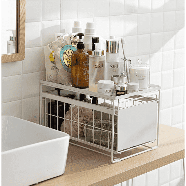Shimoyama 1 Tier Iron Kitchen Storage Organiser with Lid - Large