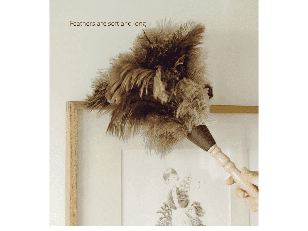 Shimoyama Anti-Static Ostrich Feather Long Handle