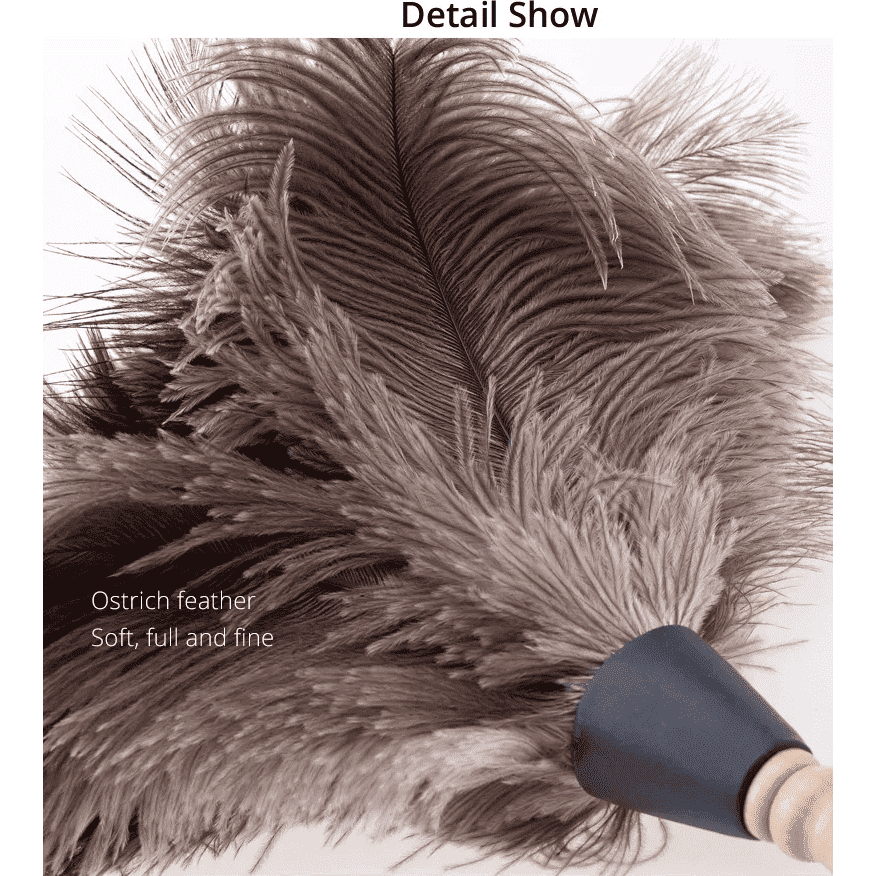 Shimoyama Anti-Static Ostrich Feather Long Handle