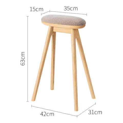 Shimoyama Ash Wood Bar Stool