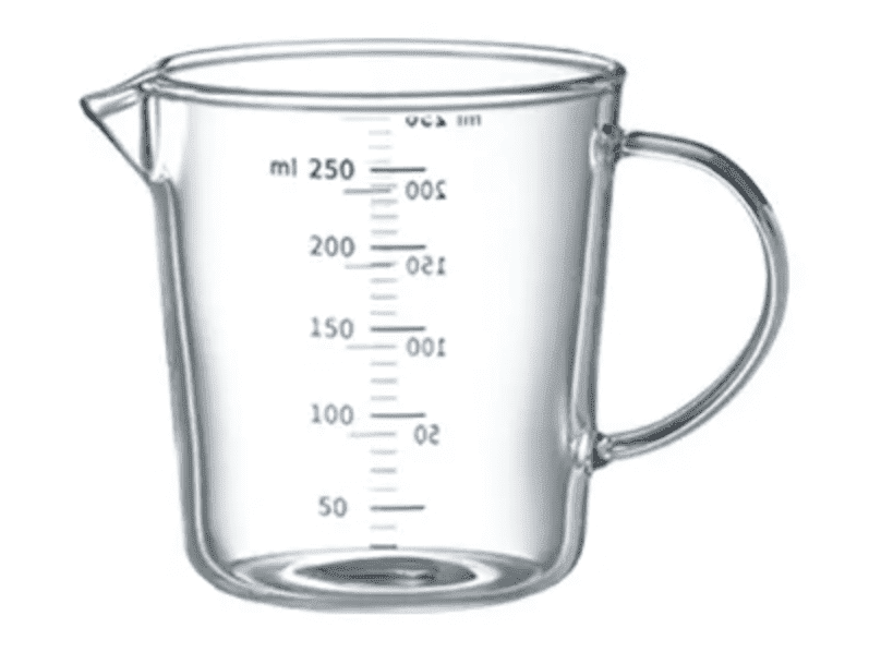 Shimoyama Borosilicate Glass Measure Cup 250ml Minimaru 3052