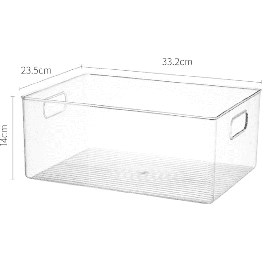 Shimoyama Clear Storage Box With Handles 33.2x23x14cm