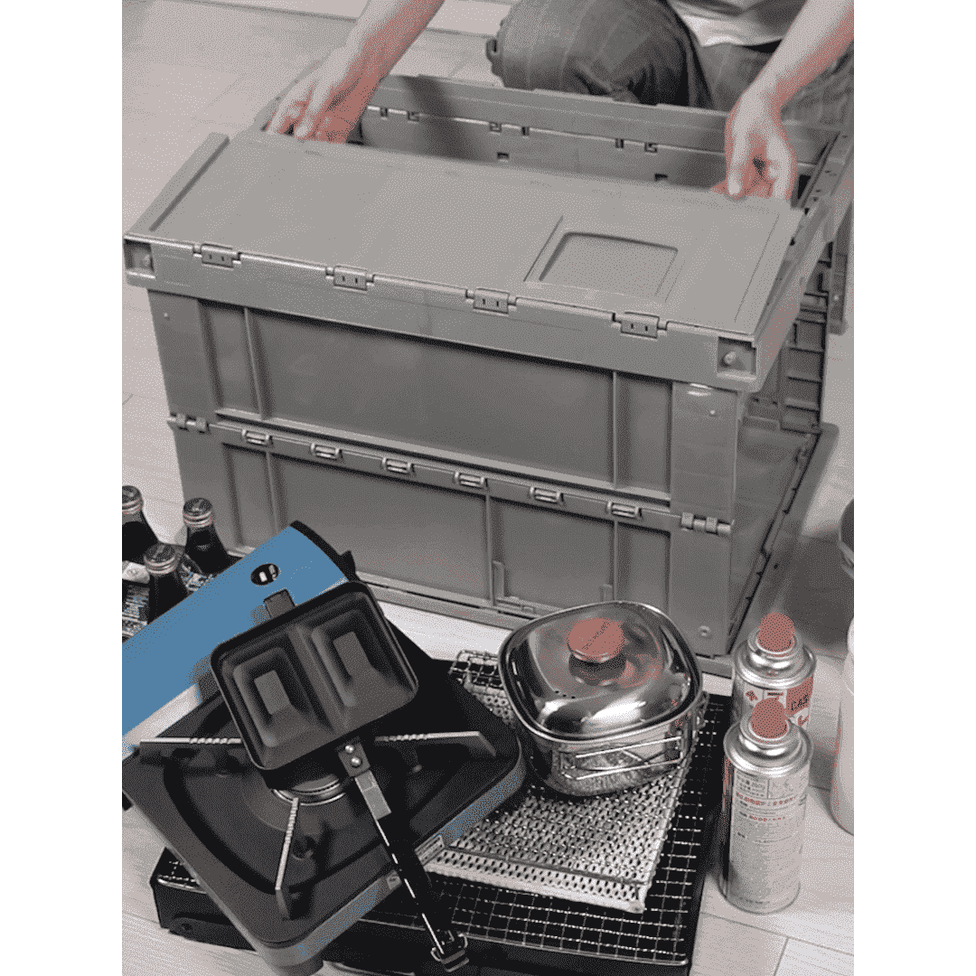 Shimoyama Collapsible Storage Bin Box L Celadon