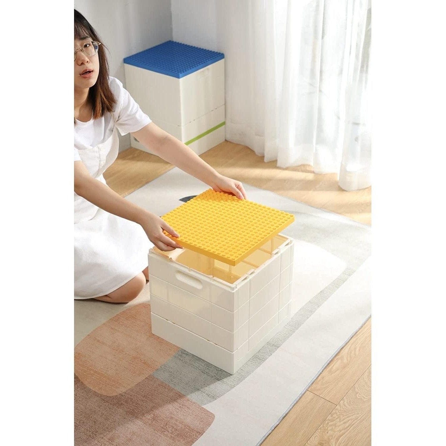 Shimoyama Foldable Brick Toy Storage Box 25L