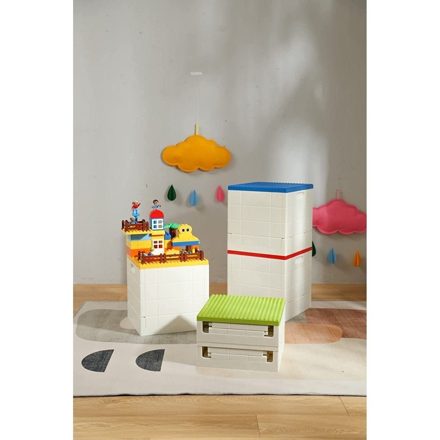 Shimoyama Foldable Brick Toy Storage Box 25L