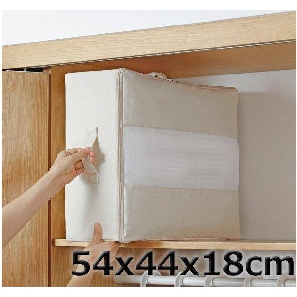 Shimoyama Foldable Linen Storage Box with Zipper 54x44x18