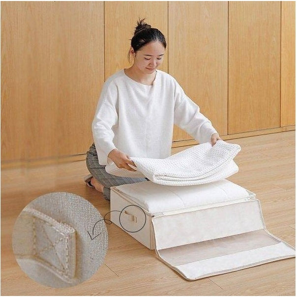 Shimoyama Foldable Linen Storage Box with Zipper 54x44x18