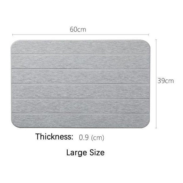 Shimoyama Grey Diatomite Bathmat Pad L