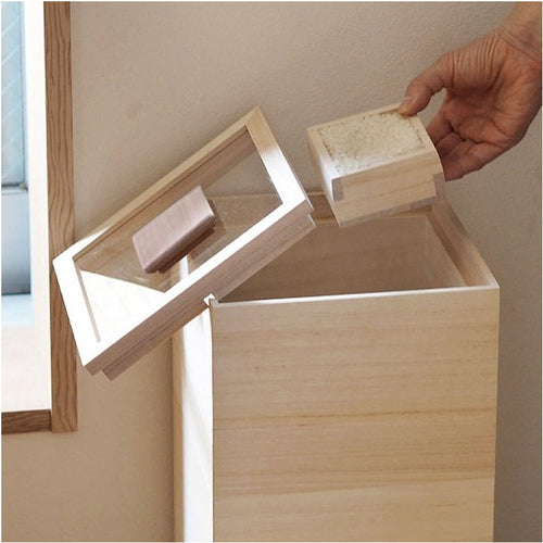 Shimoyama Hinoki Rice Storage Container 5kg