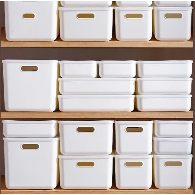 Shimoyama Large Shallow Storage Box White