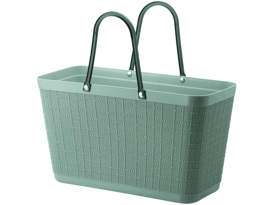Shimoyama Plastic Shopping Basket Olive Green