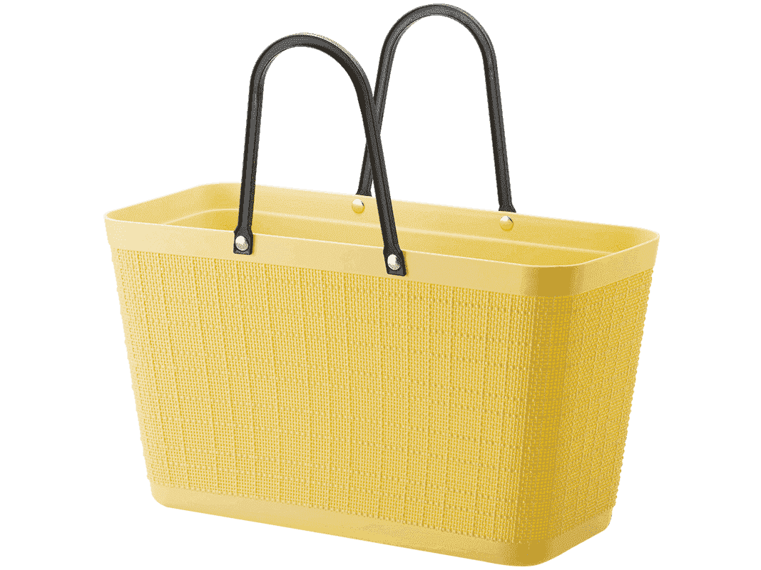 Shimoyama Plastic Shopping Basket Yellow Large
