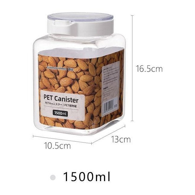 Shimoyama Plastic Storage Jar 1500ml