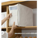 Shimoyama Linen Quilt Storage Bag with Clear Window L 55X42X30cm
