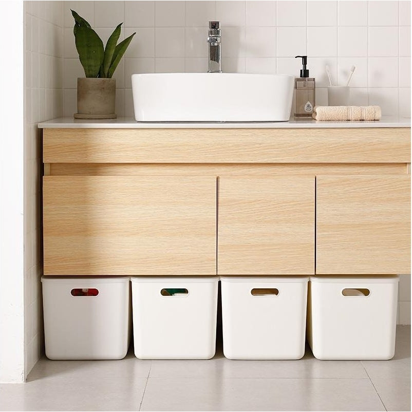 Shimoyama Small Shallow Storage Box White
