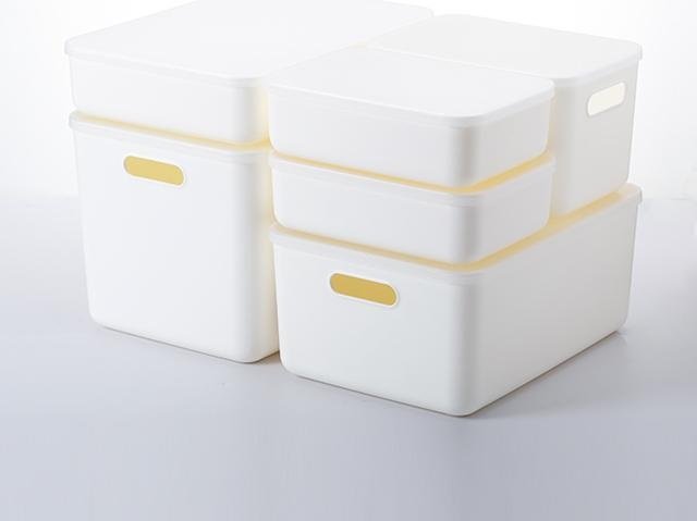Shimoyama Small Shallow Storage Box White