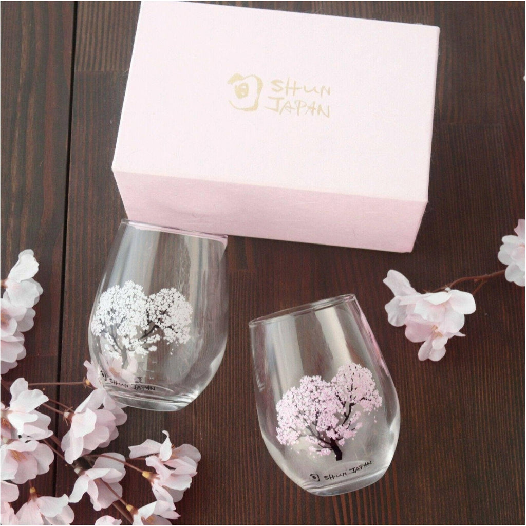 Shun Japan Marumo Takagi Pottery Sakara Colour Changing Rounded Glass 2pc Set
