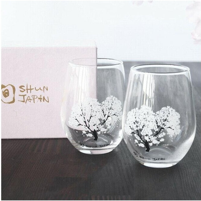 Shun Japan Marumo Takagi Pottery Sakara Colour Changing Rounded Glass 2pc Set