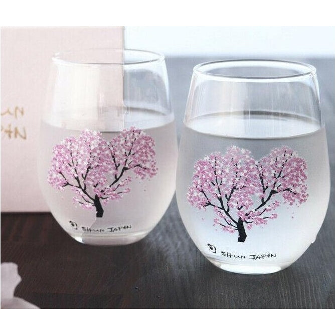 Shun Japan Marumo Takagi Pottery Sakara Colour Changing Rounded Glass 2pc Set