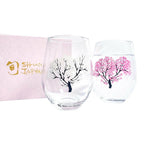 Shun Japan Marumo Takagi Pottery Sakara Colour Changing Rounded Glass 2pc Set
