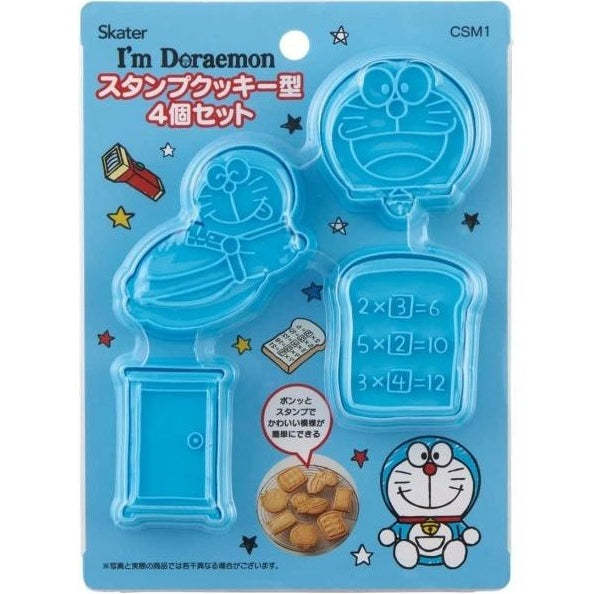 Skater Doraemon Cookie Stamp 4P