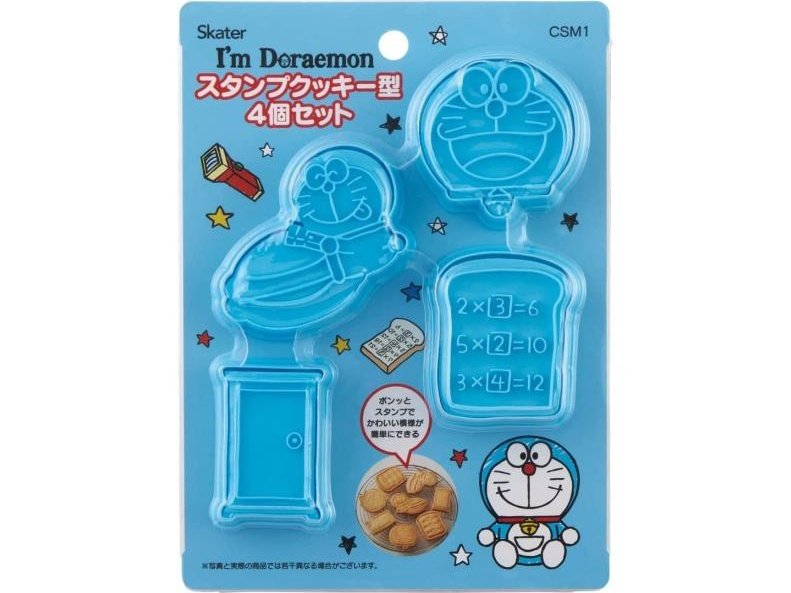 Skater Doraemon Cookie Stamp 4P