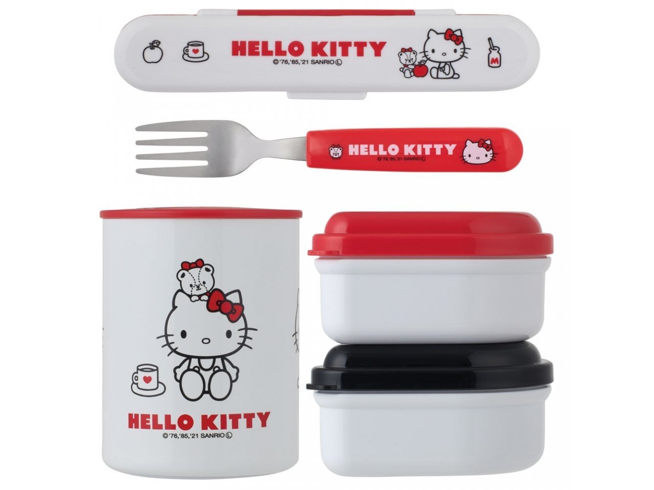 Skater Hello Kitty 5 Piece Lunch Set