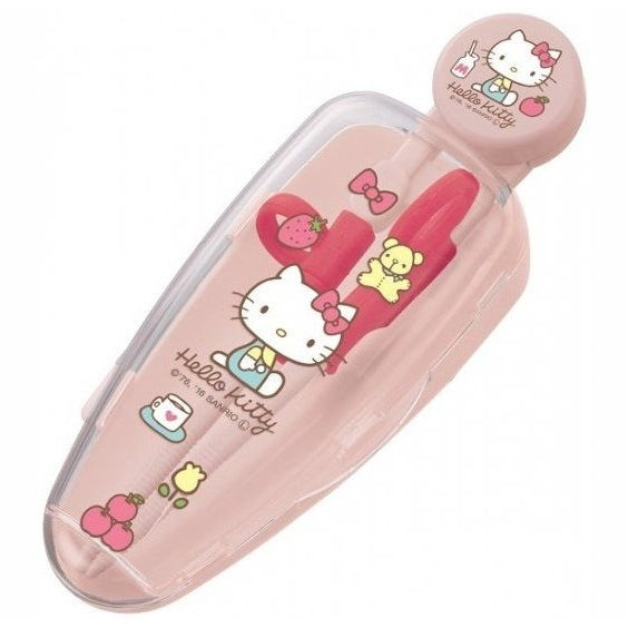 Skater Hello Kitty Pink Training Chopsticks w/ Case