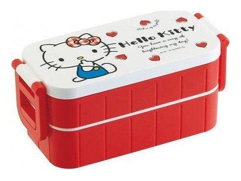 Skater Hello Kitty Red Heart Tier Bento Box