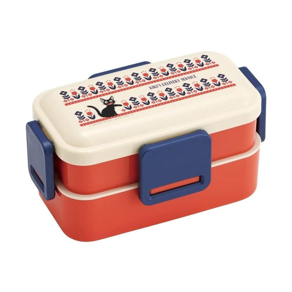 Skater Kiki's Delivery Service Modern Flower 2 Tier Lunch Box 600ml