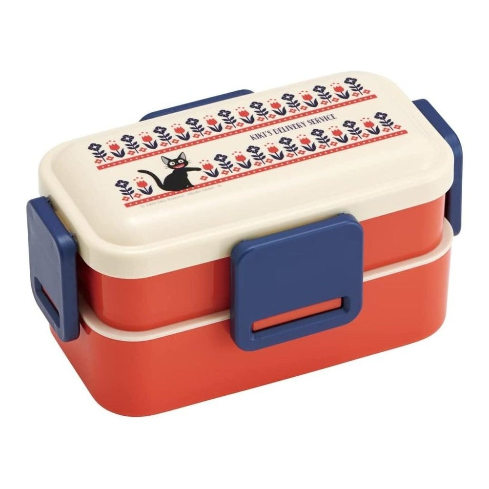 Skater Kiki's Delivery Service Modern Flower 2 Tier Lunch Box 600ml