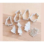 Skater Moomin Cookie Stamp 4P