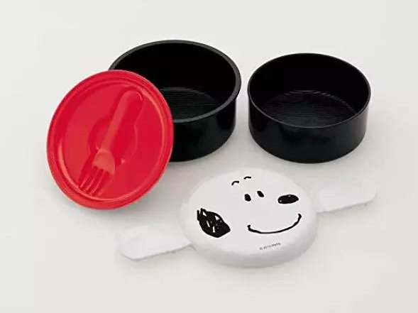 Skater Peanuts Snoopy Round 2 Tier Lunch Box 500ml
