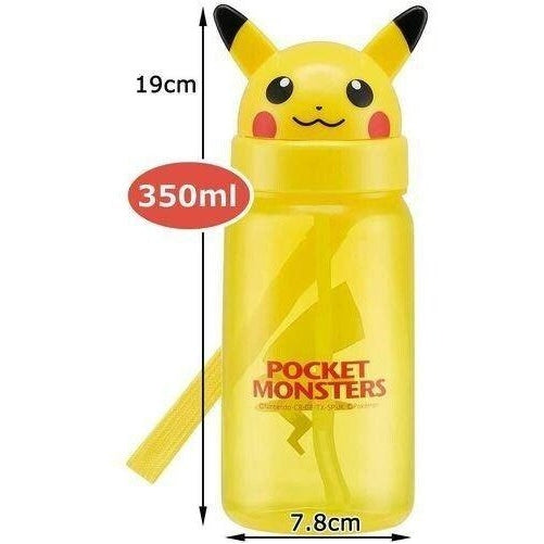 Skater Pikachu Straw Bottle 350ml