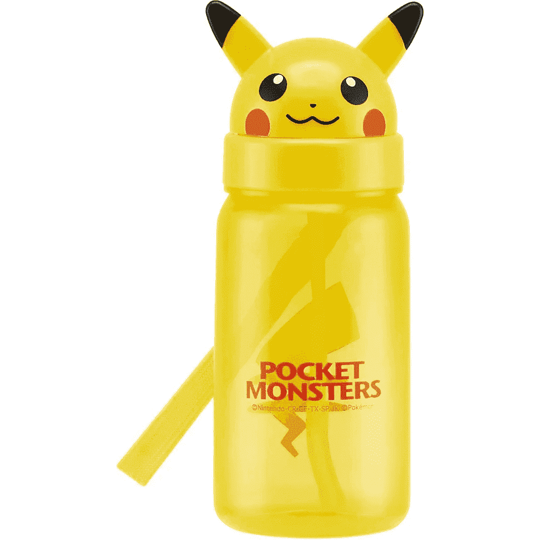 Skater Pikachu Straw Bottle 350ml