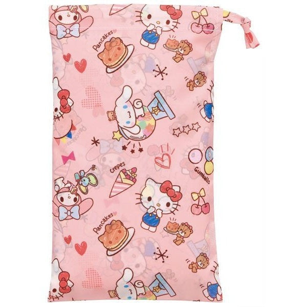 Skater Sanrio Characters Snack Time Kids Rain Poncho 80-100cm